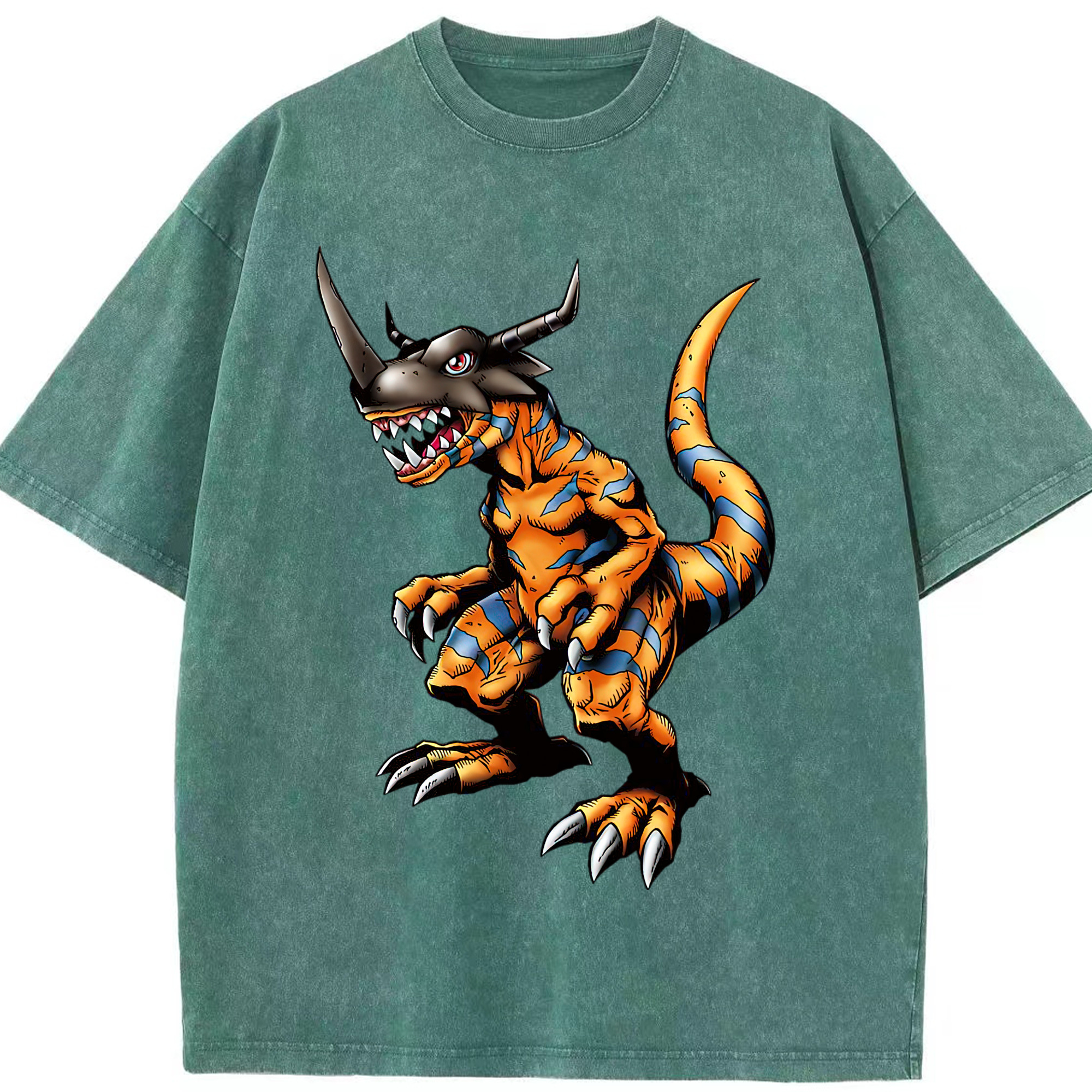 （画像用） Digimon デジタルモンスター/デジモン 綿100% ヴィンテージ風 半袖Tシャツ（フロントプリント）